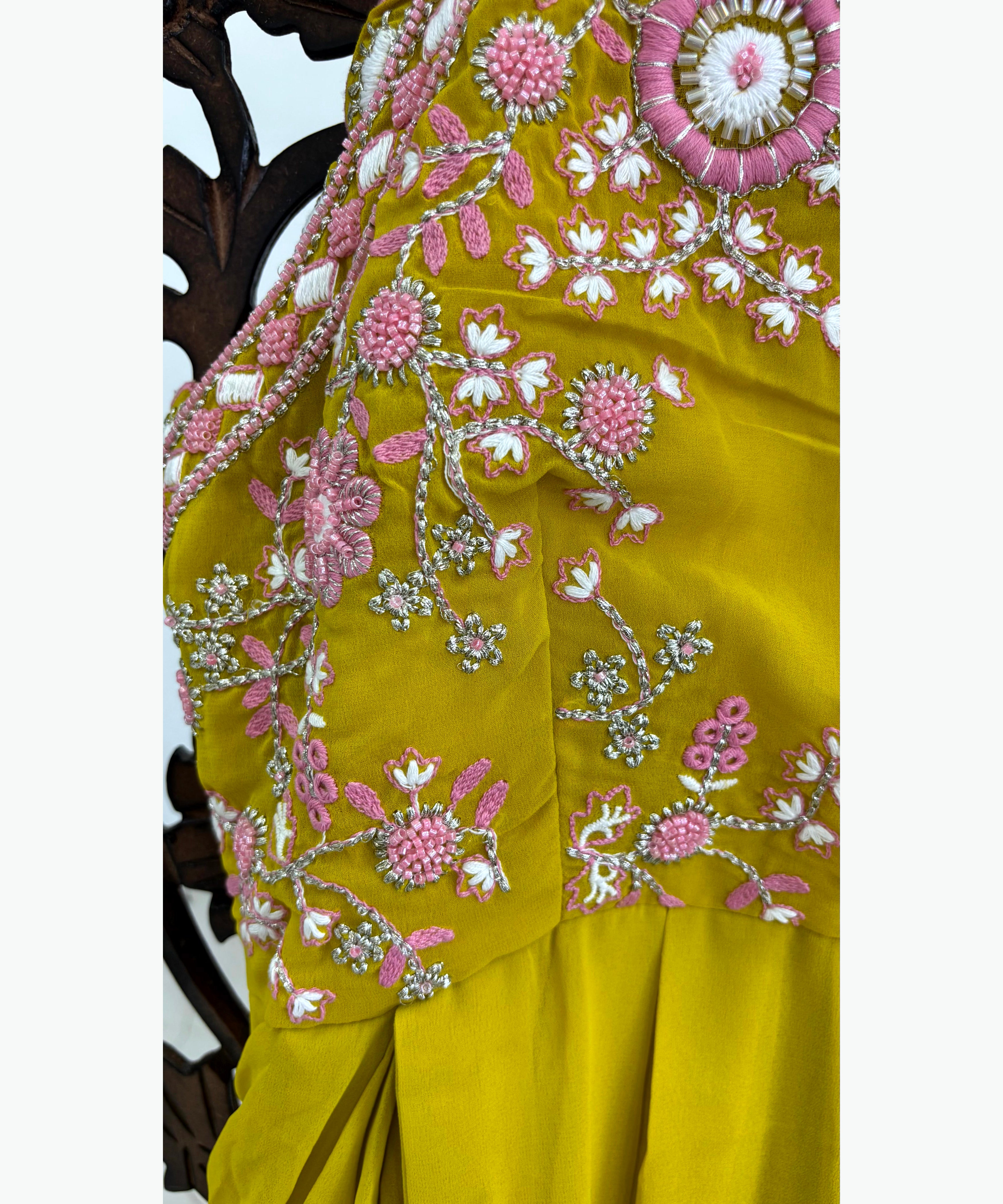 Mustard Yellow Color Anarkali Western Party Wear with Dupatta / ESS220