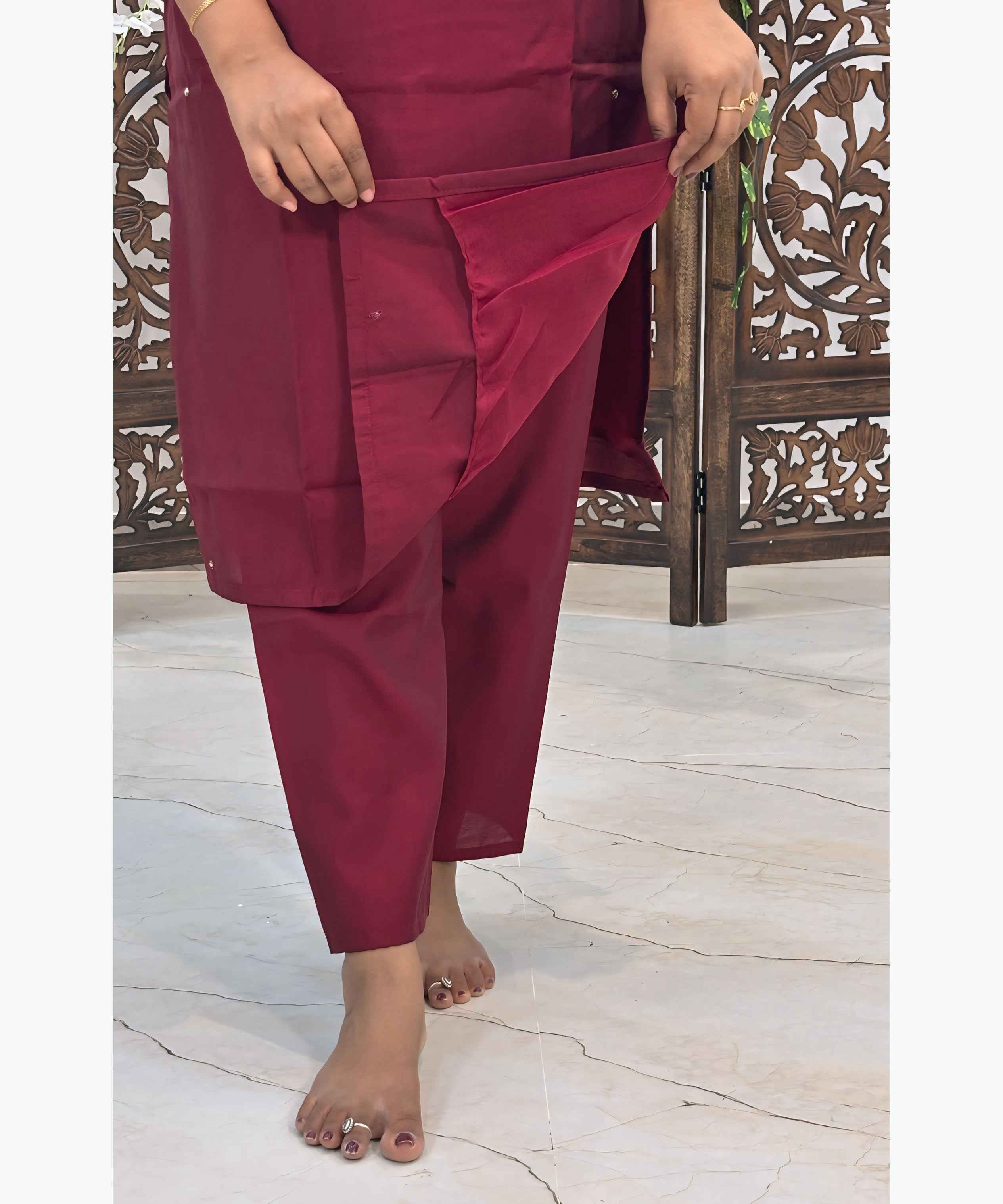 Maroon Color Ethnic Salwar Set / ESS272