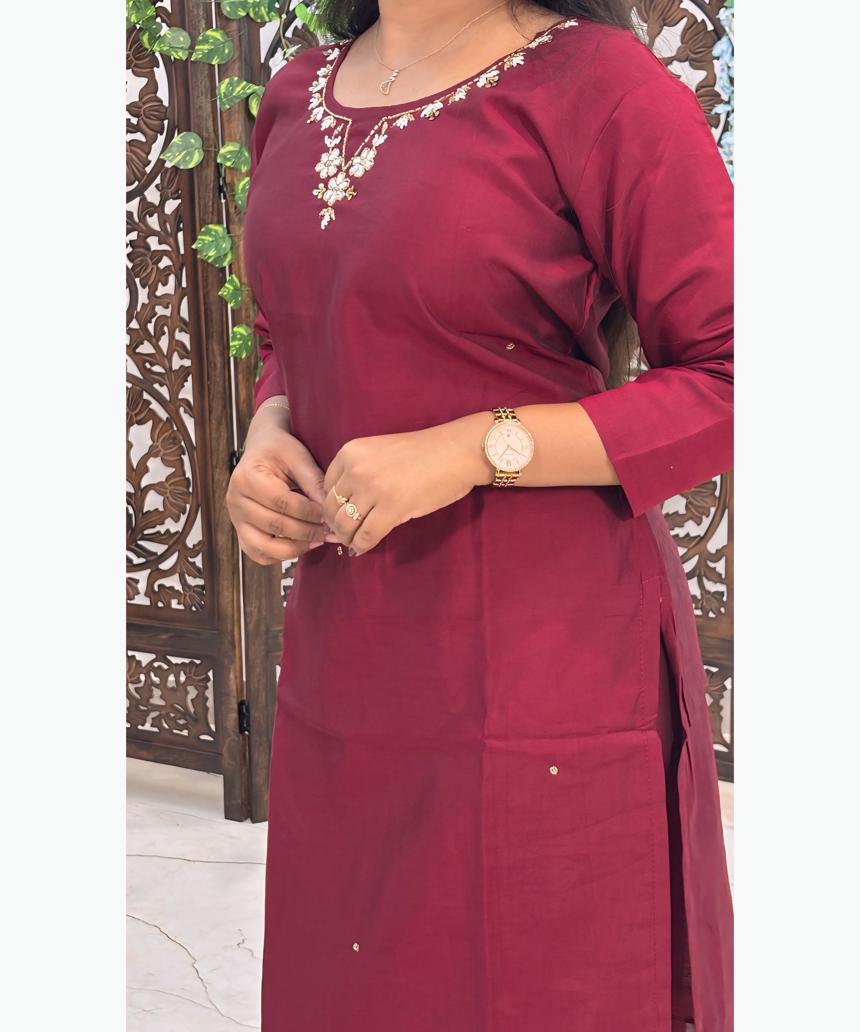 Maroon Color Ethnic Salwar Set / ESS272