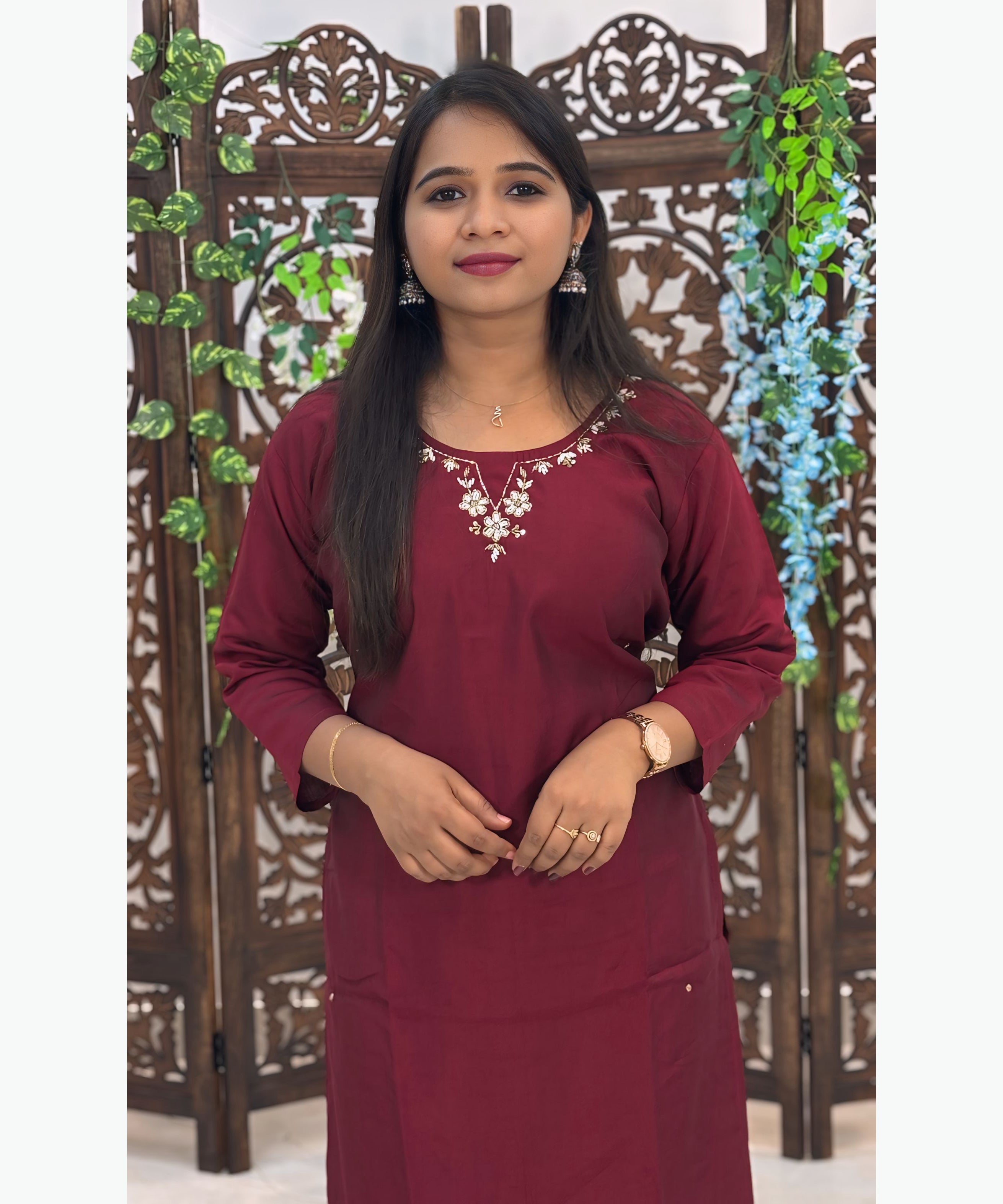 Maroon Color Ethnic Salwar Set / ESS272