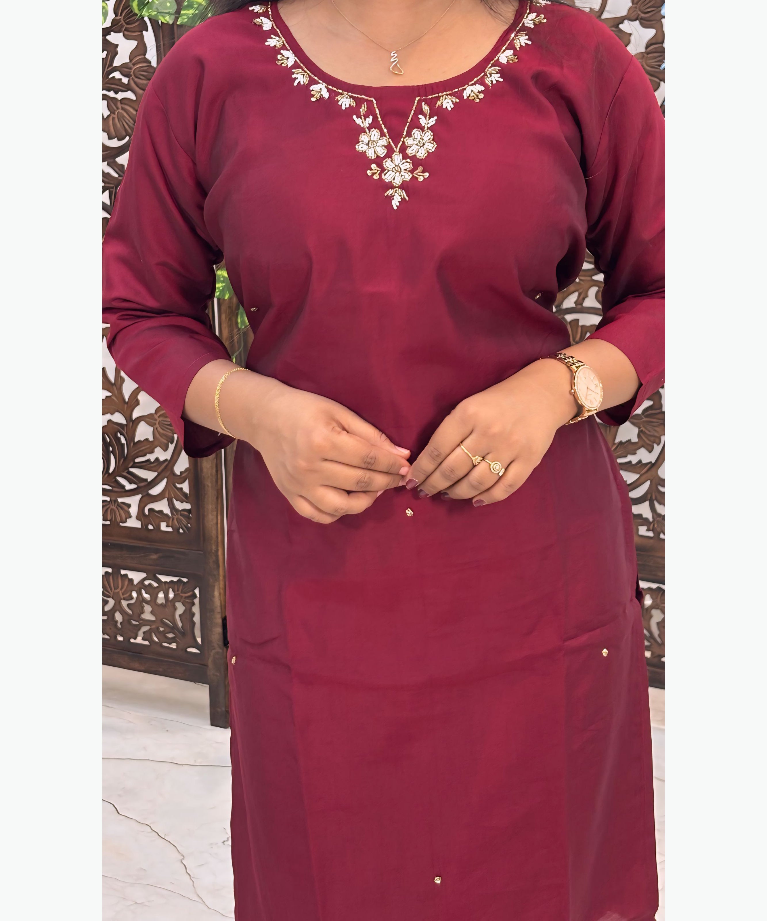 Maroon Color Ethnic Salwar Set / ESS272