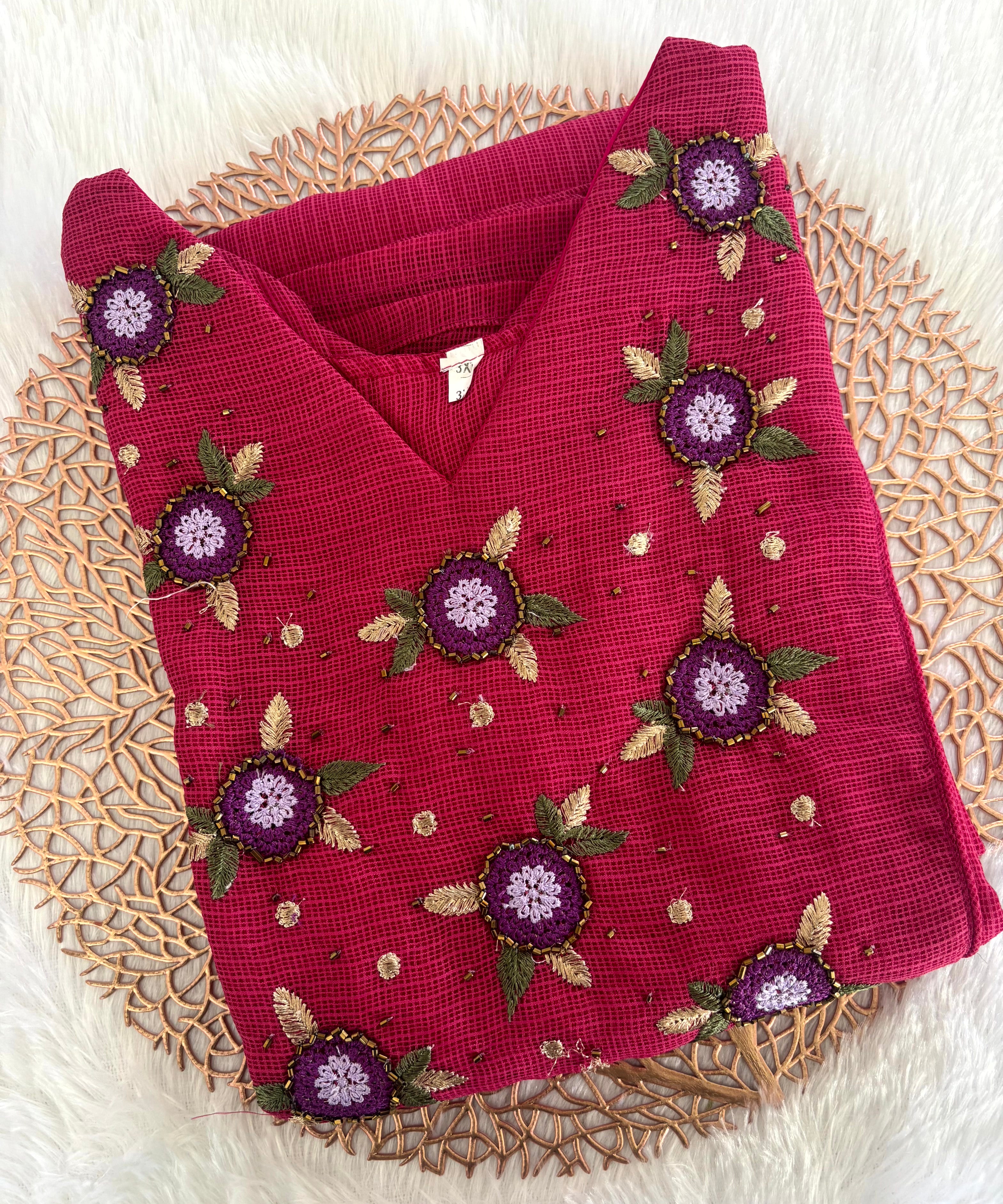 Pink Color Premium Kota Cotton Kurti with Lining / MSS002