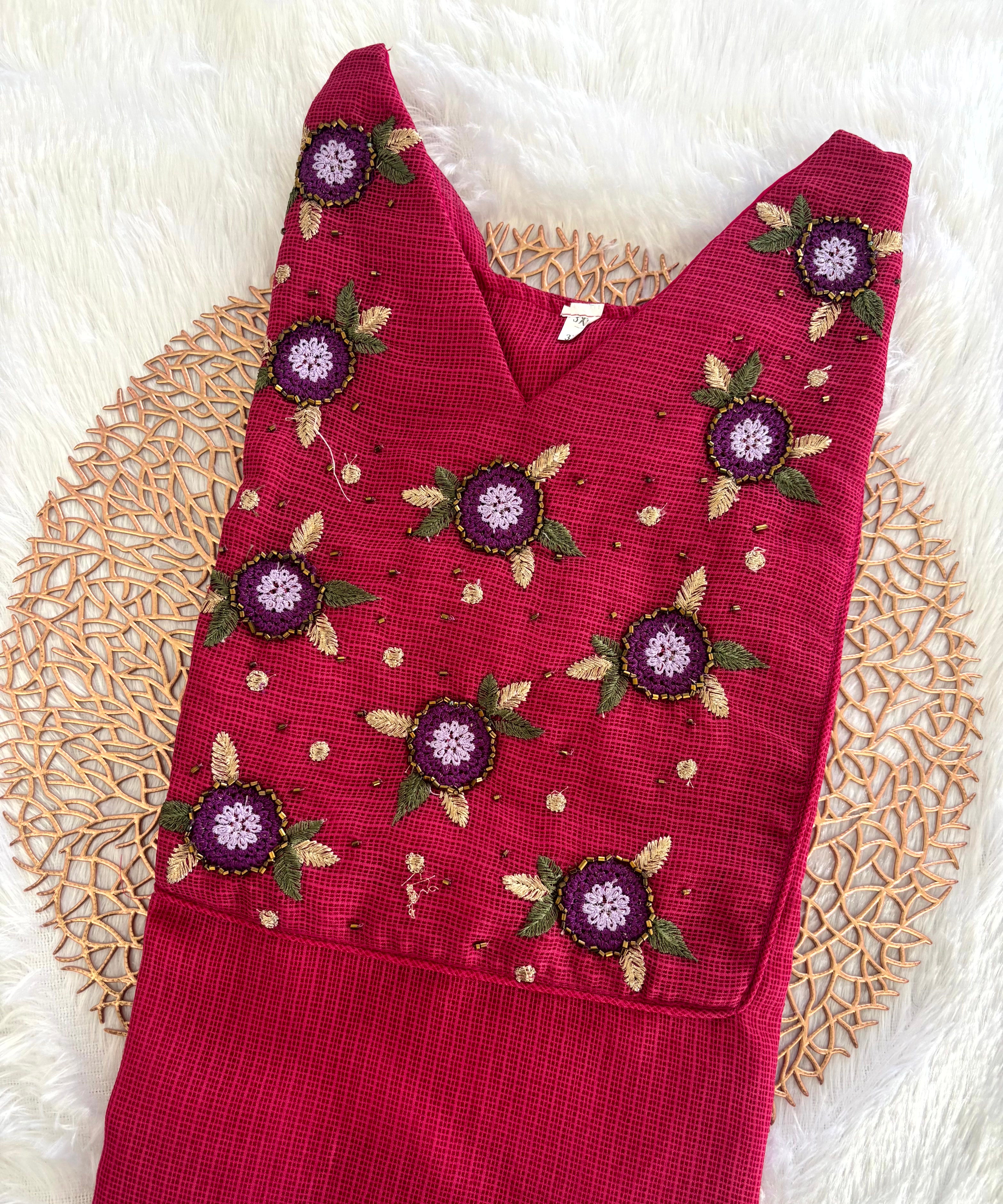 Pink Color Premium Kota Cotton Kurti with Lining / MSS002