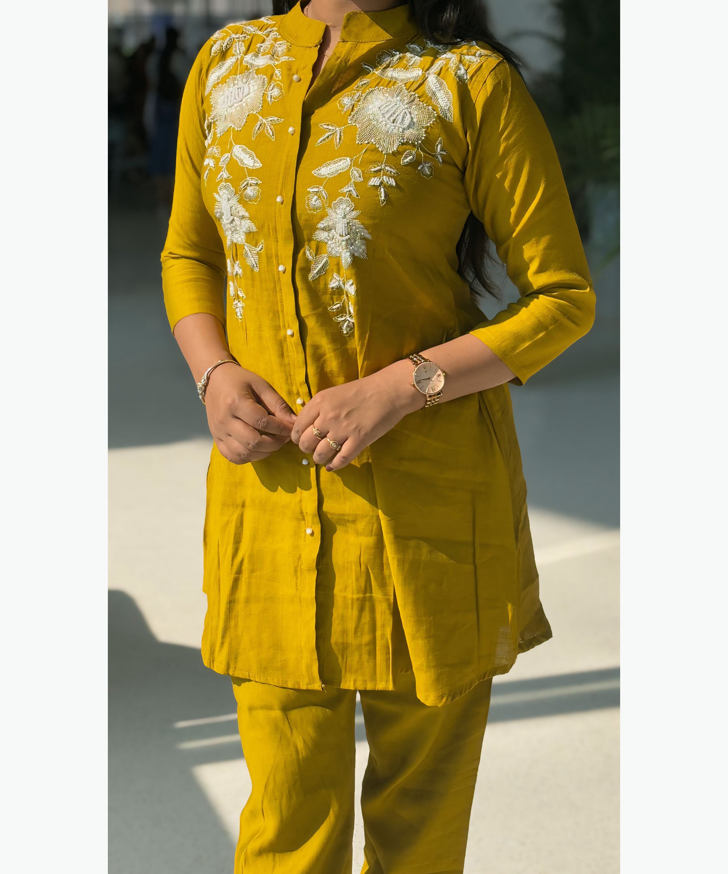 Mustard Yellow Ethnic Coord Set / ESS253