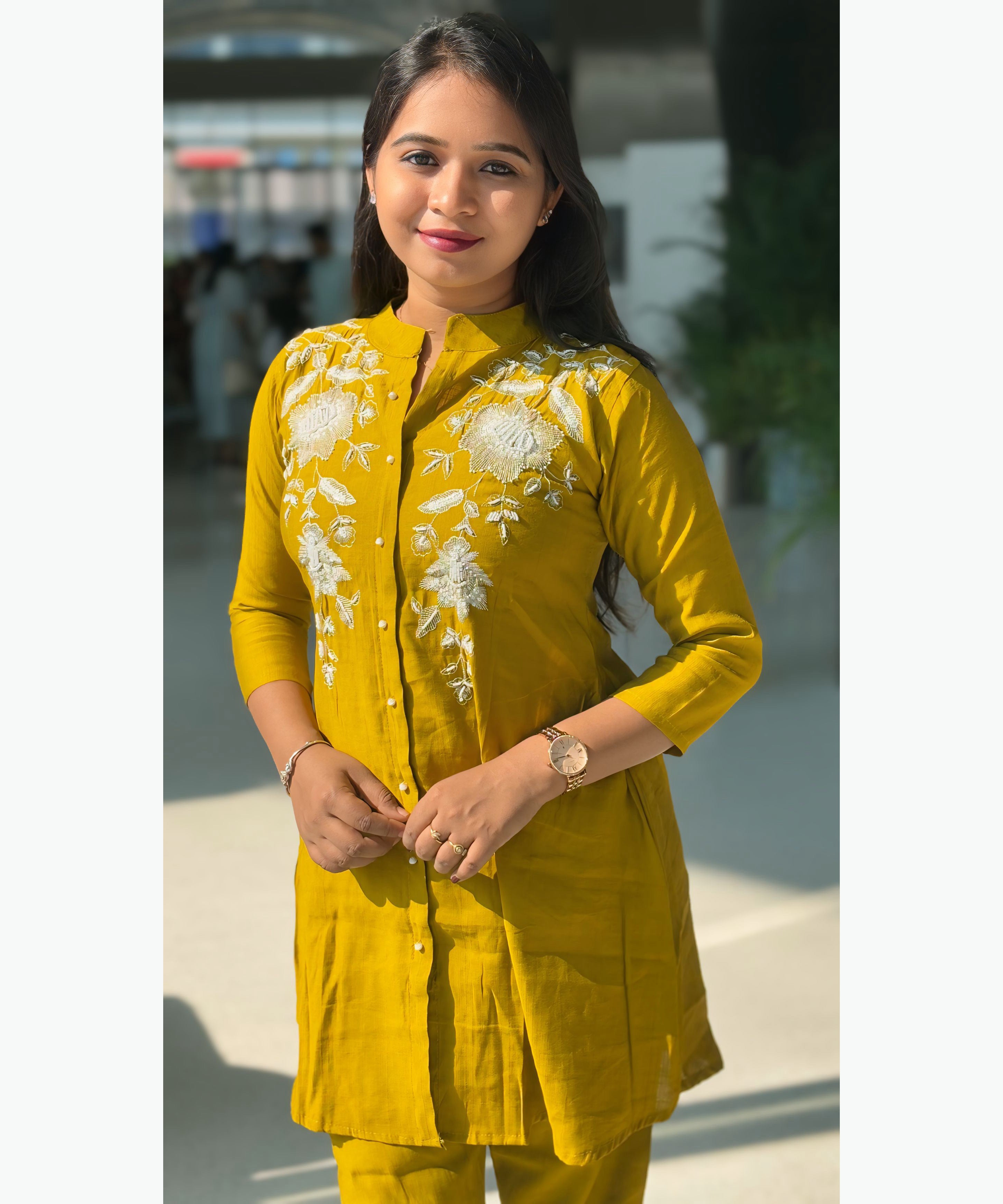 Mustard Yellow Ethnic Coord Set / ESS253