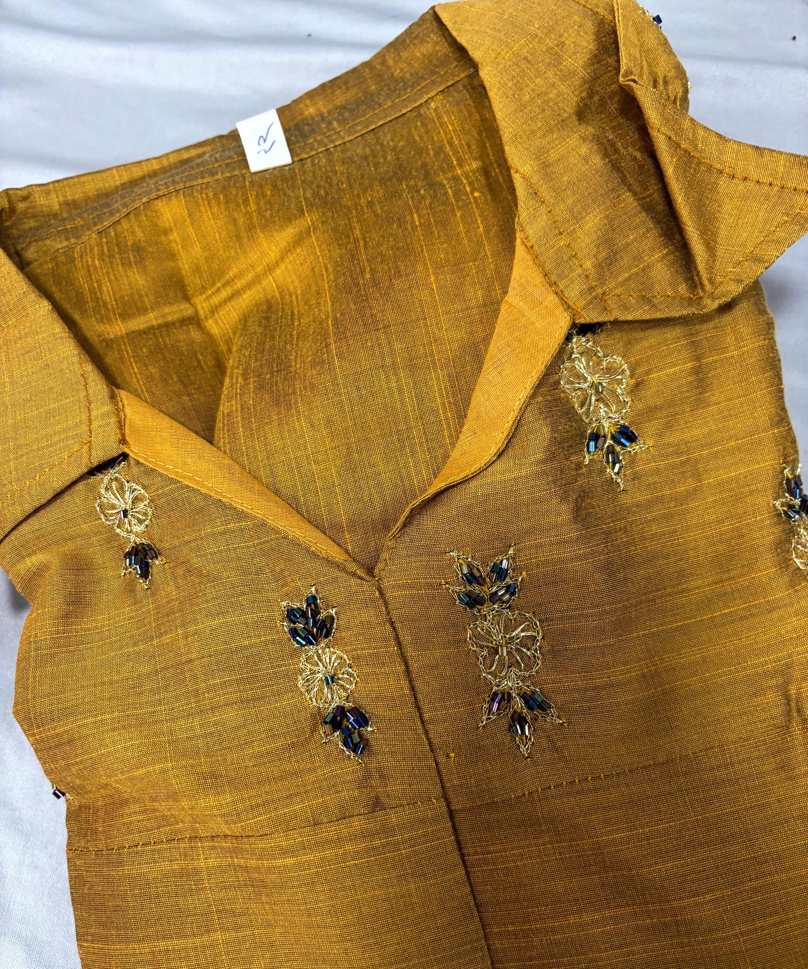 Mustard Yellow Color Premium Ethnic Aline Kurti / MSS001