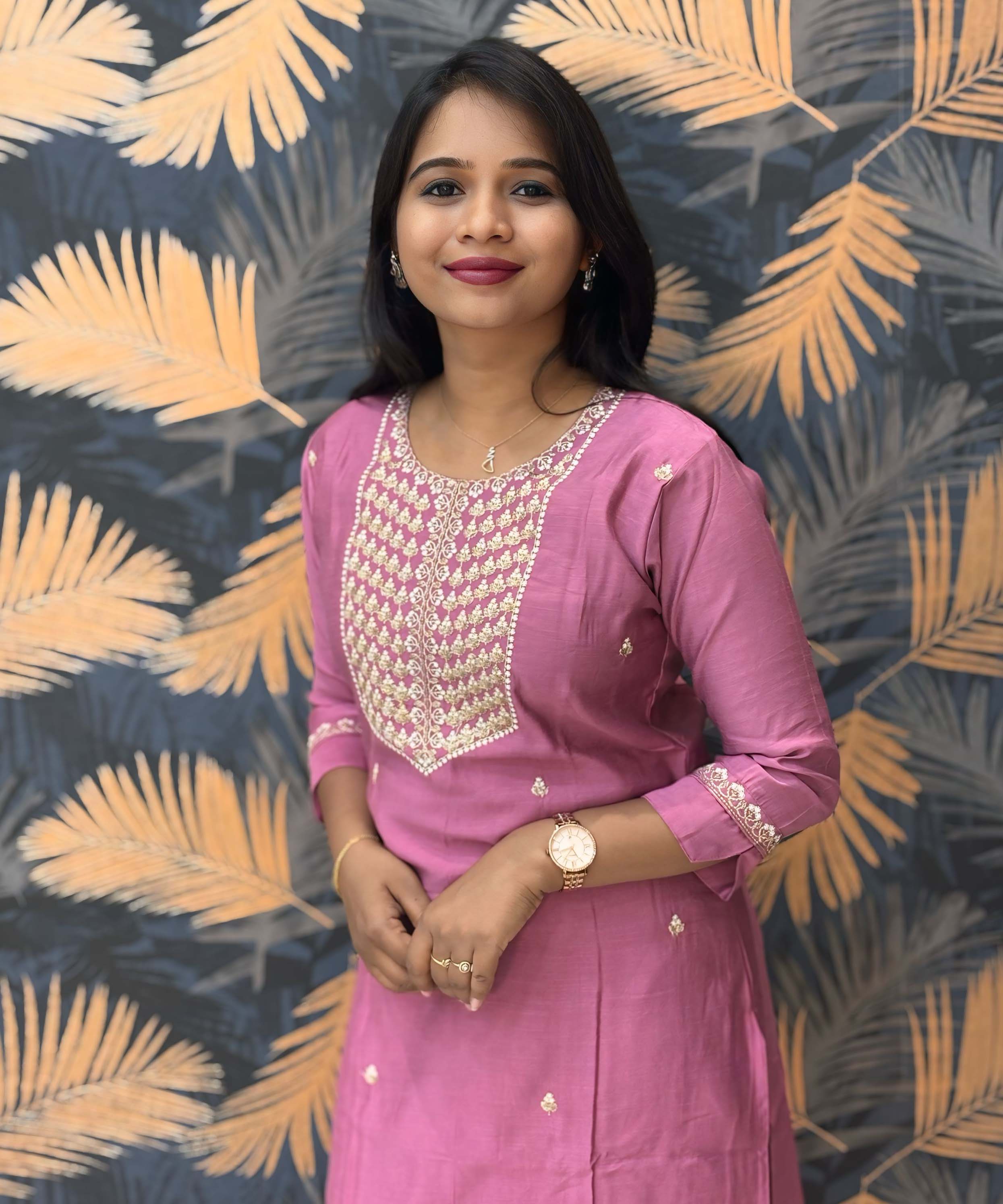 Lite Pink and White Color Premium 3 Piece Salwar Set / ESS333