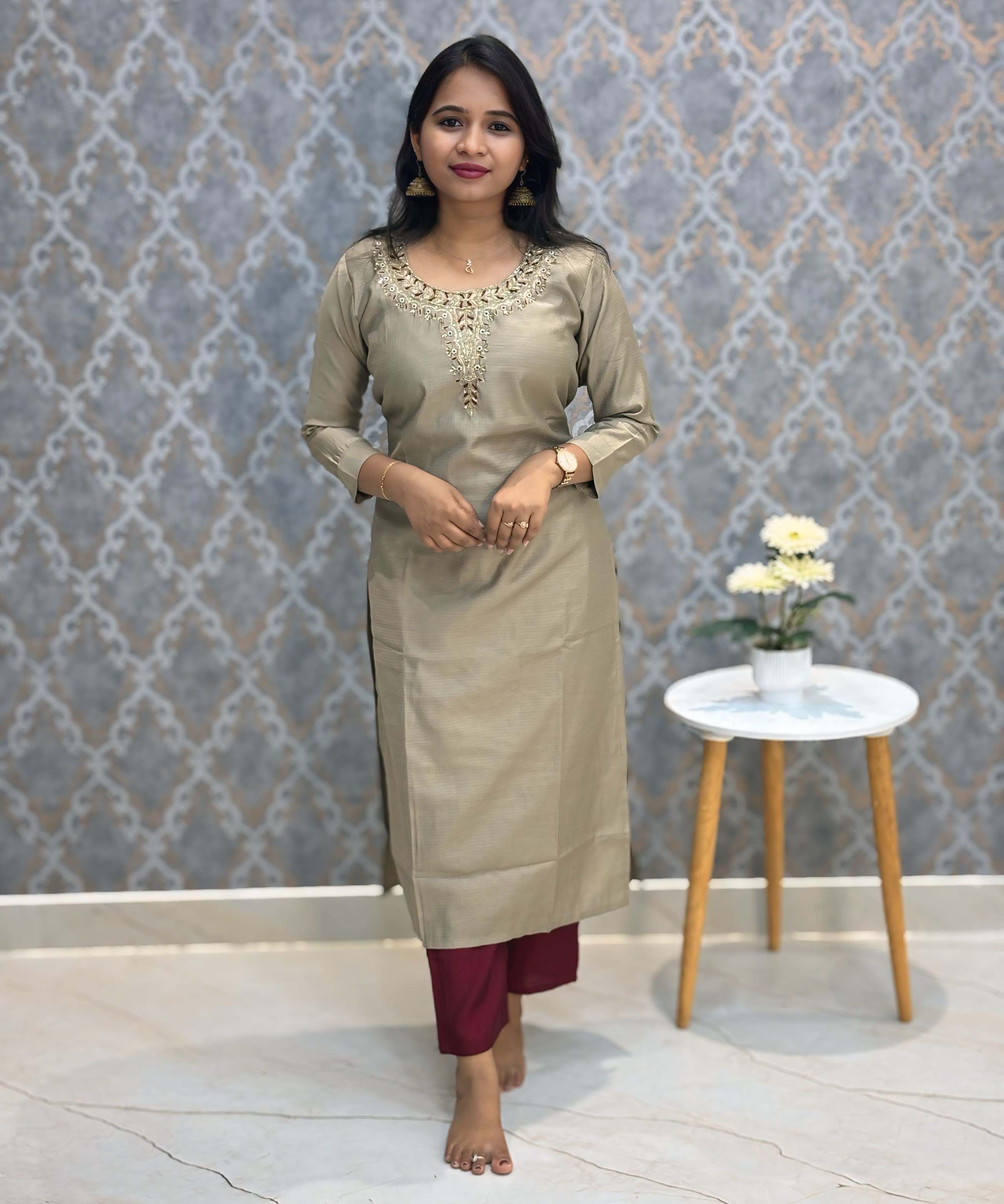 Premium Ethnic Salwar Set with Organza Dupatta / ESS313