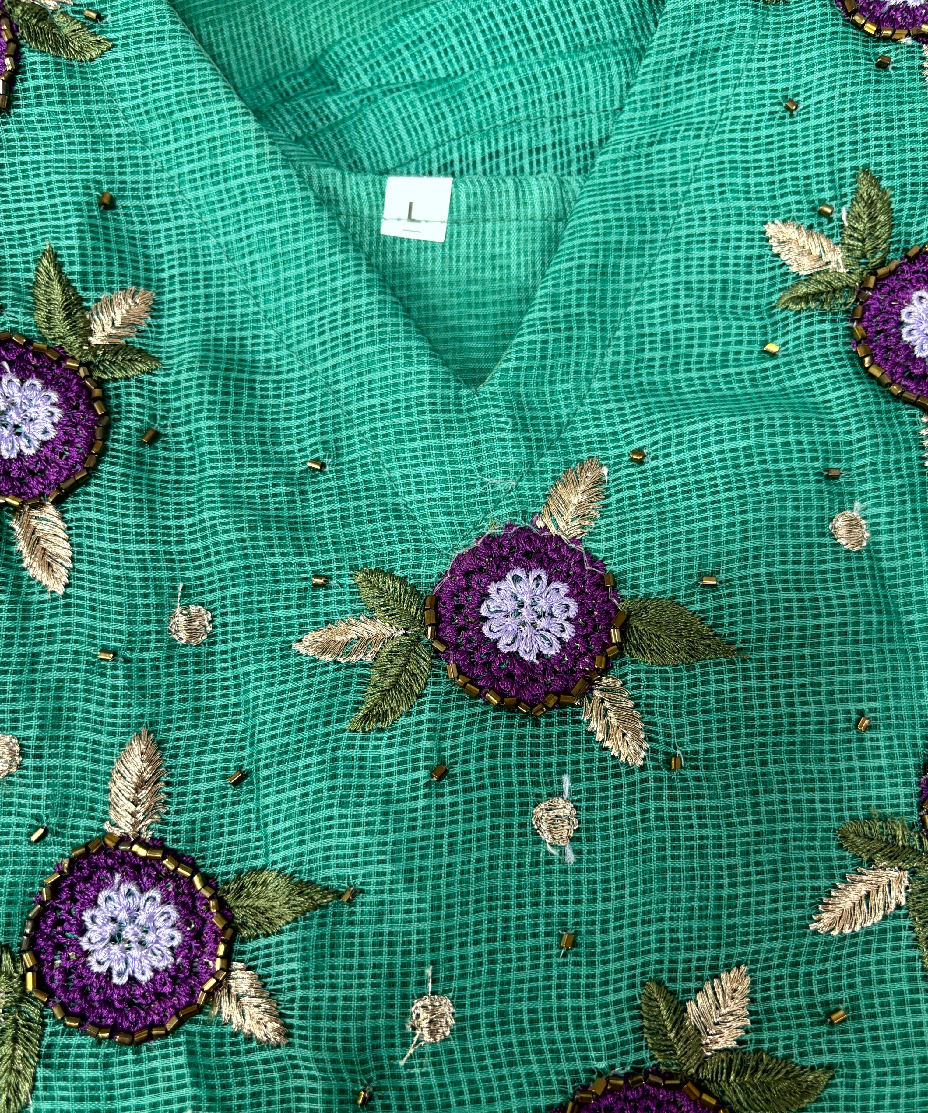 Green Color Premium Kota Cotton Kurti with Lining / MSS002