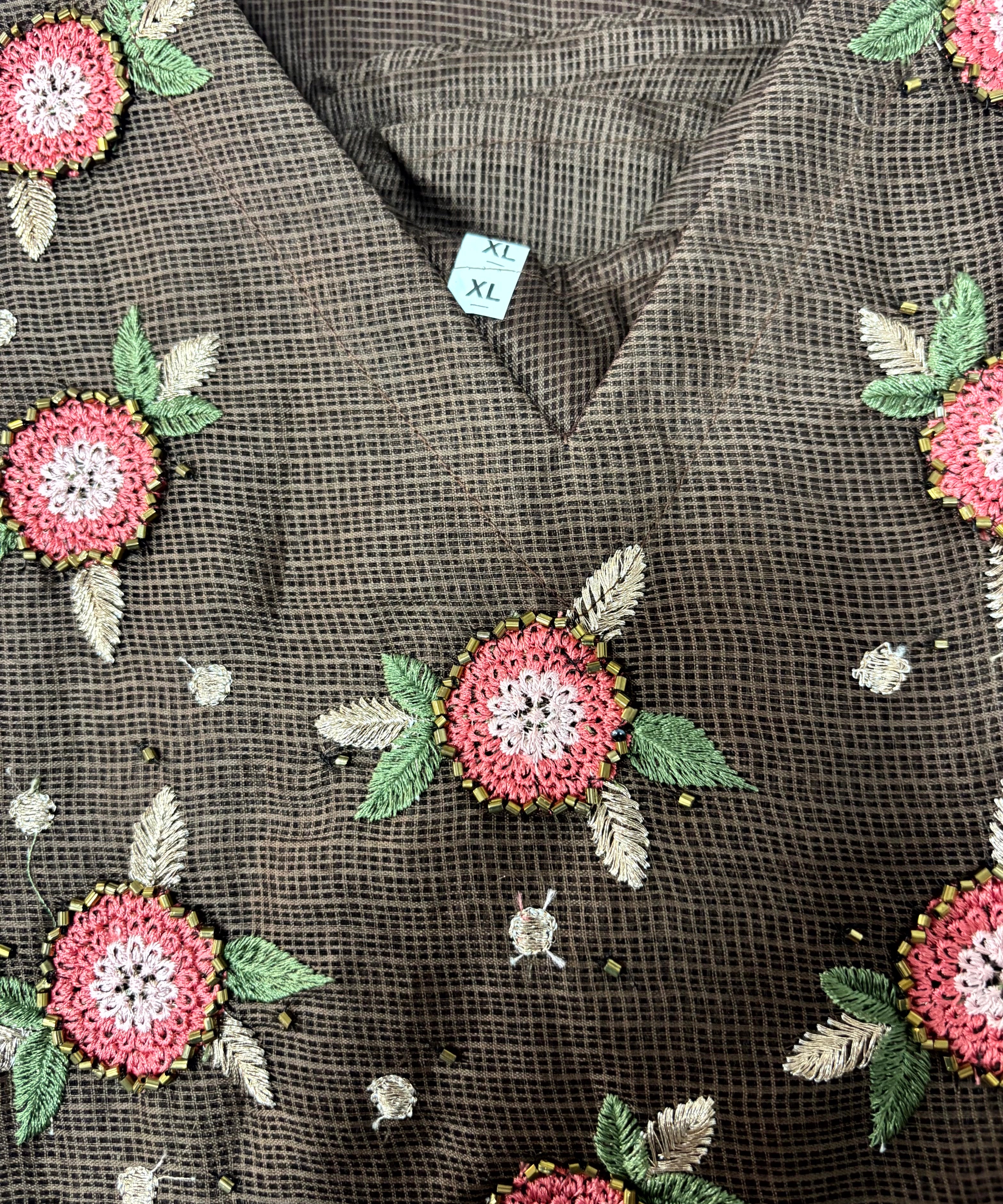 Dark Brown Color Premium Kota Cotton Kurti with Lining / MSS002