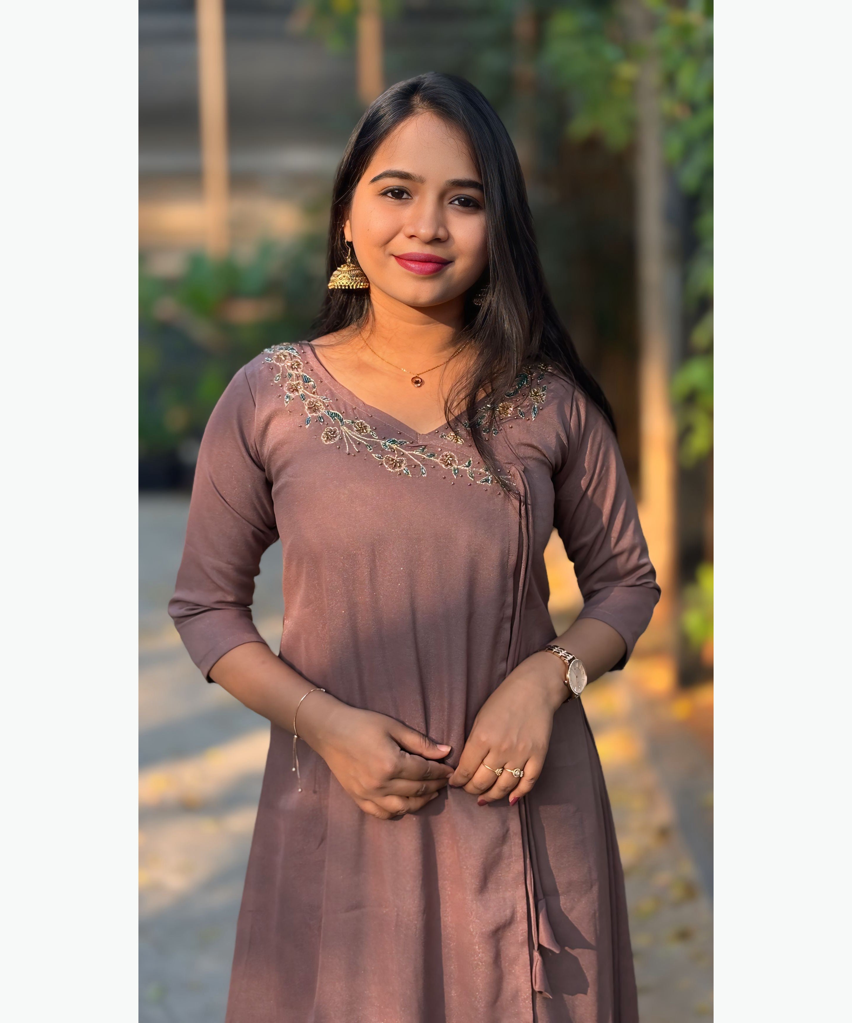 Premium Soft Crepe Silk Ethnic Kurti with Lining / MSS014