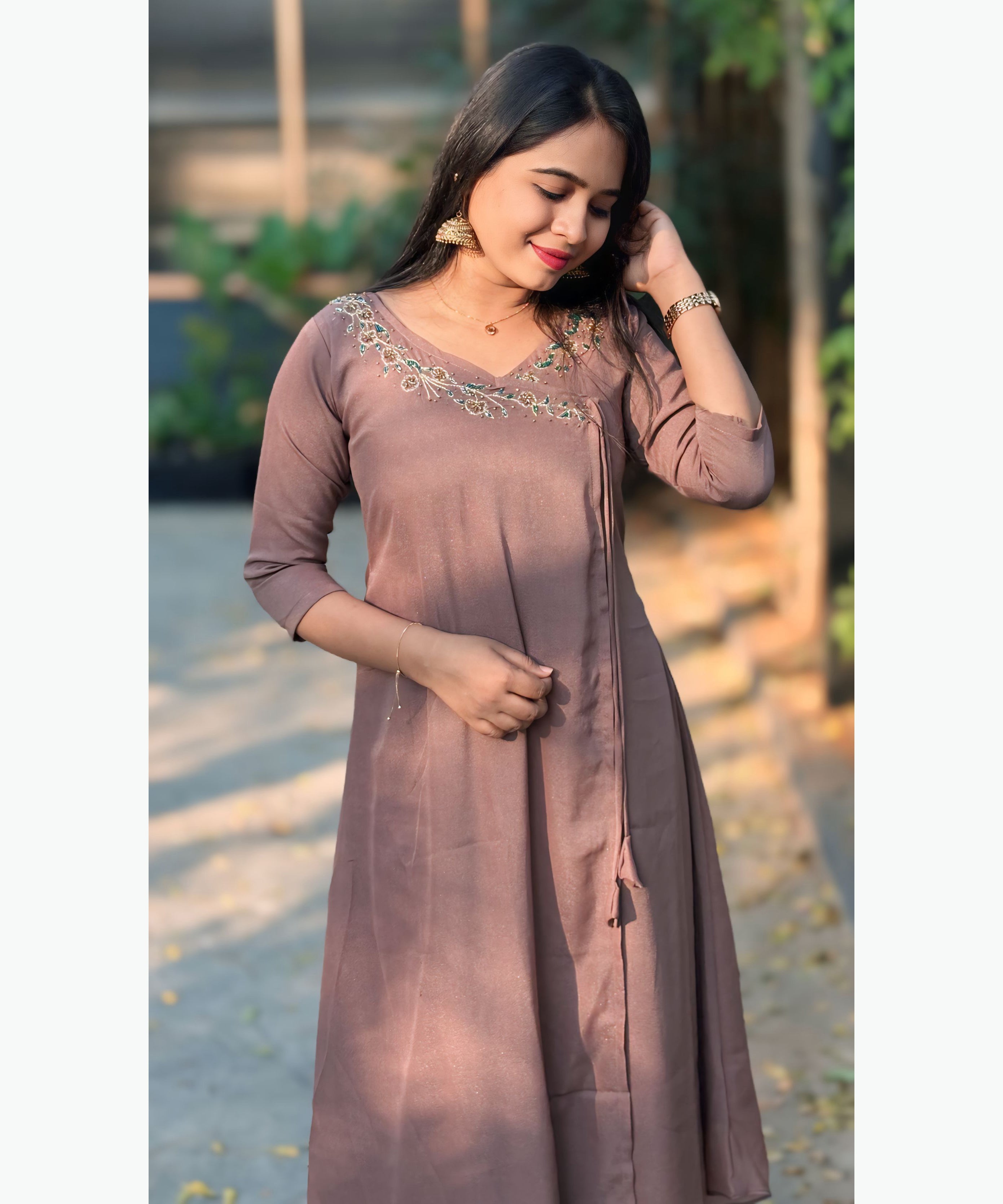 Premium Soft Crepe Silk Ethnic Kurti with Lining / MSS014
