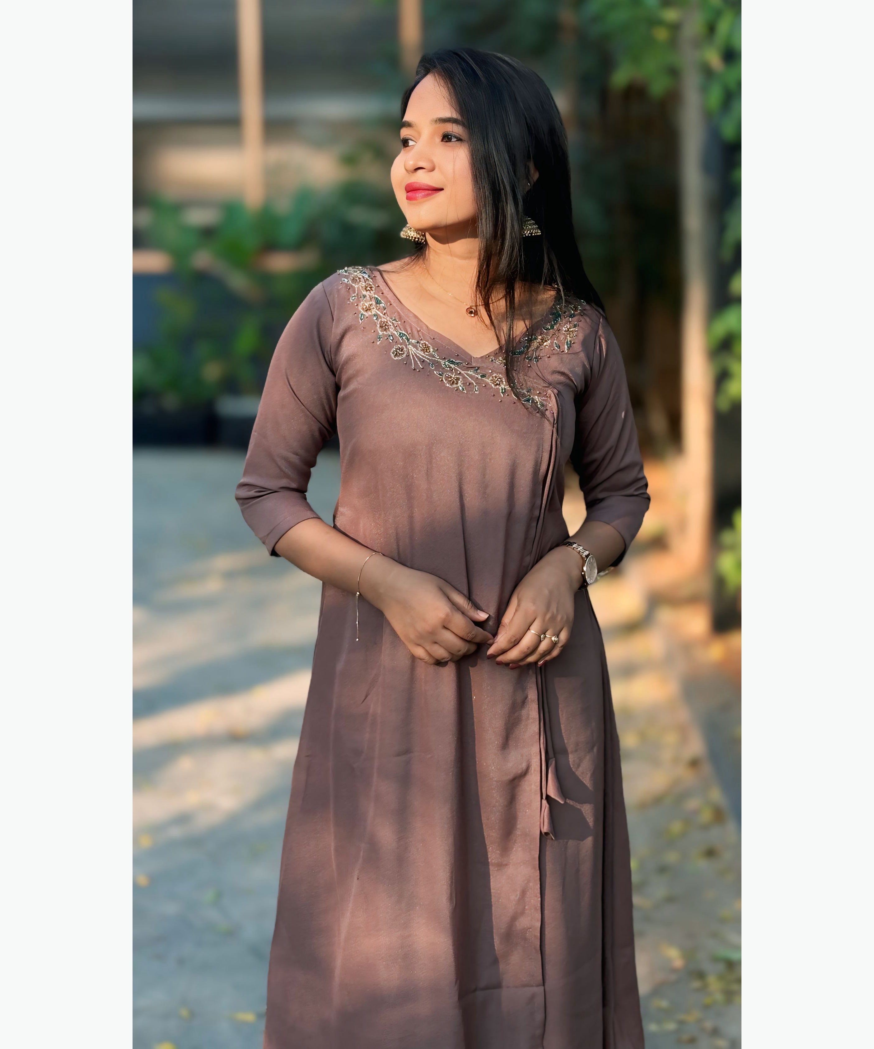 Premium Soft Crepe Silk Ethnic Kurti with Lining / MSS014