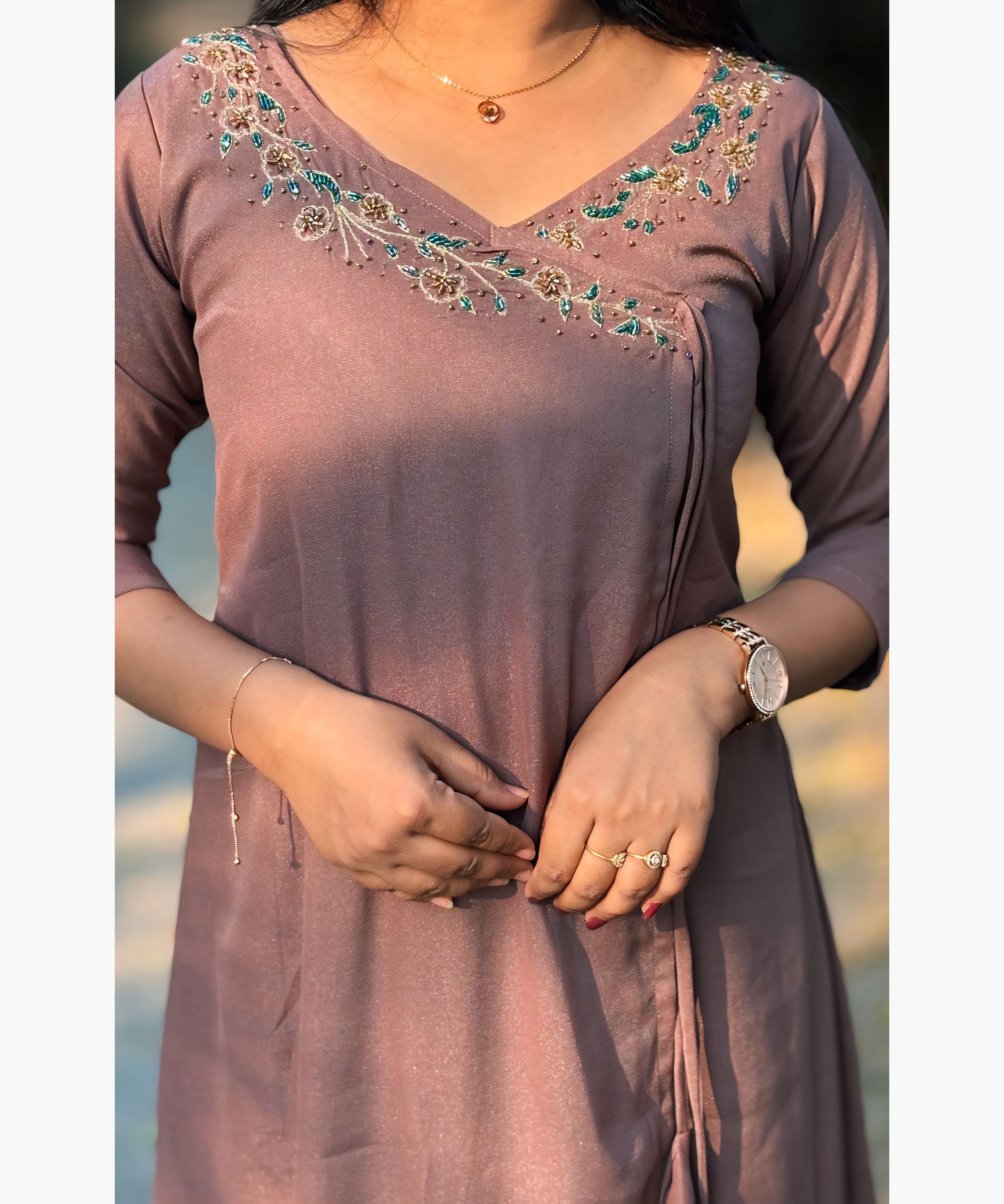 Premium Soft Crepe Silk Ethnic Kurti with Lining / MSS014