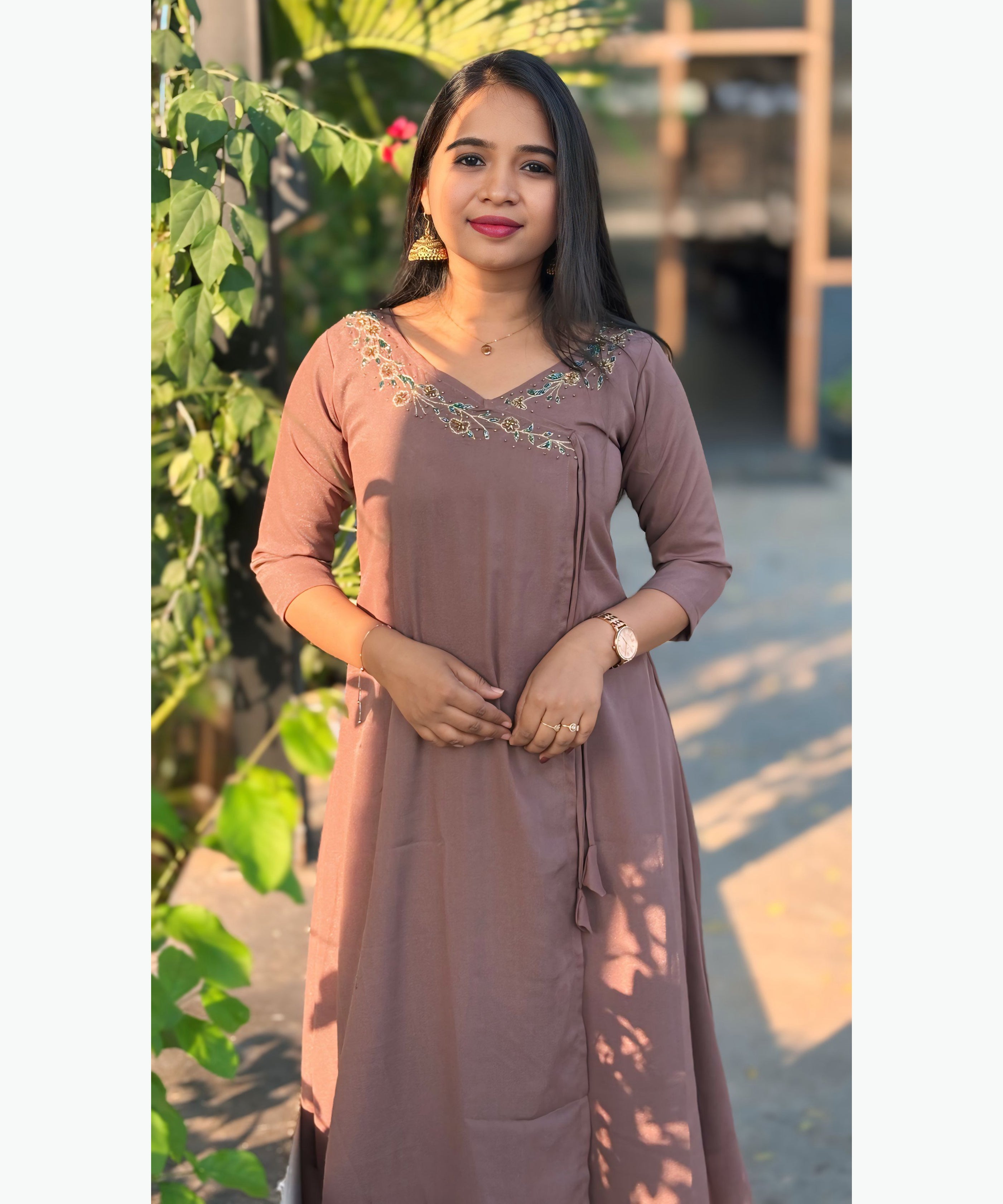 Premium Soft Crepe Silk Ethnic Kurti with Lining / MSS014