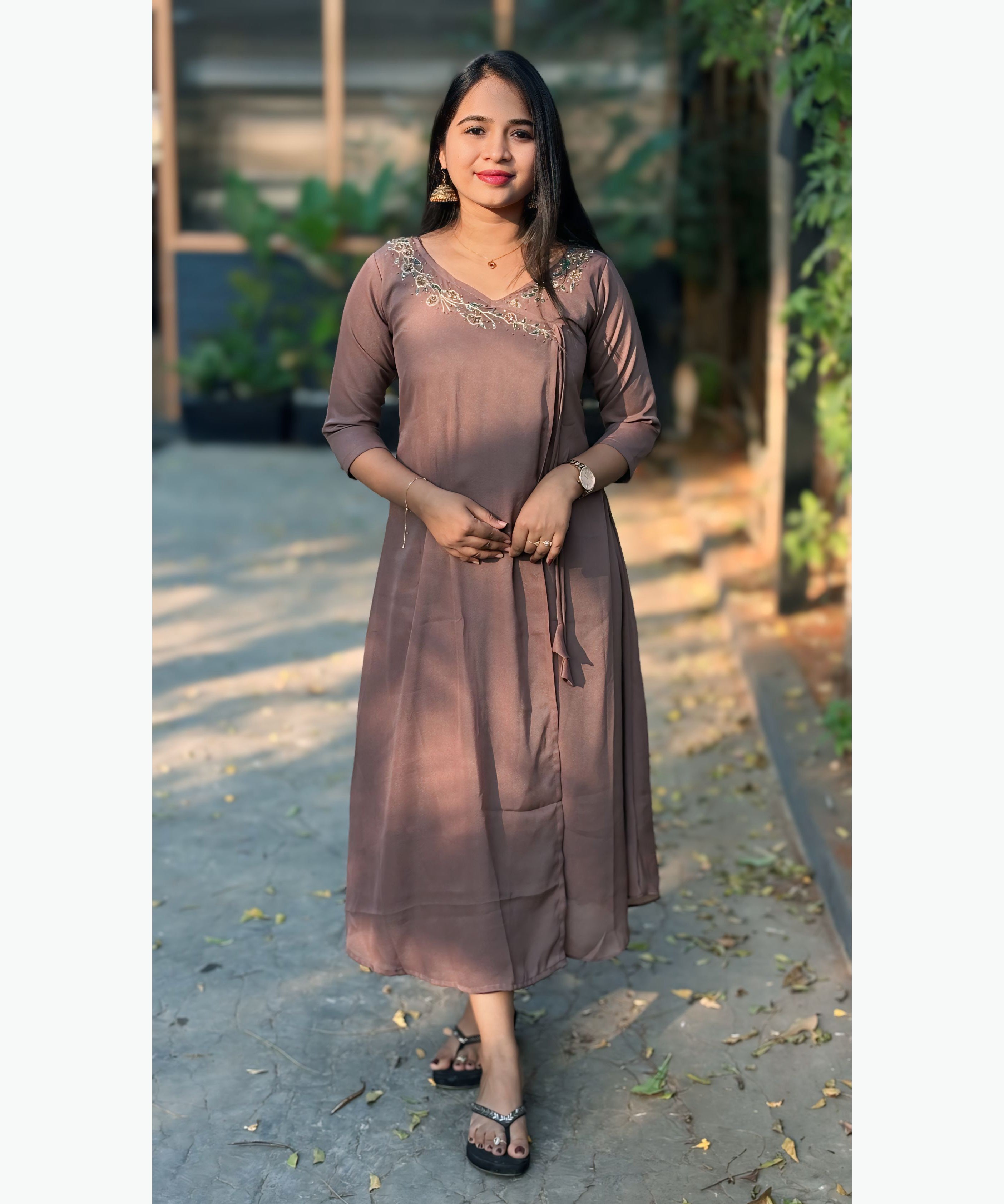 Premium Soft Crepe Silk Ethnic Kurti with Lining / MSS014