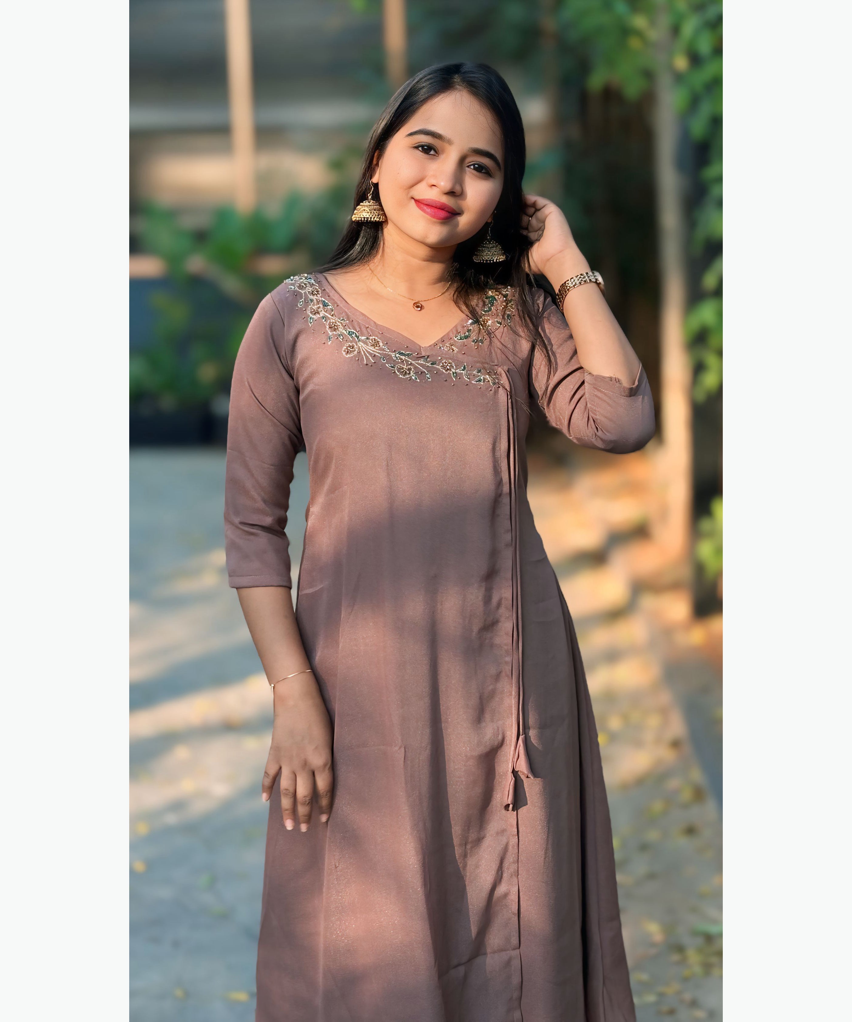 Premium Soft Crepe Silk Ethnic Kurti with Lining / MSS014