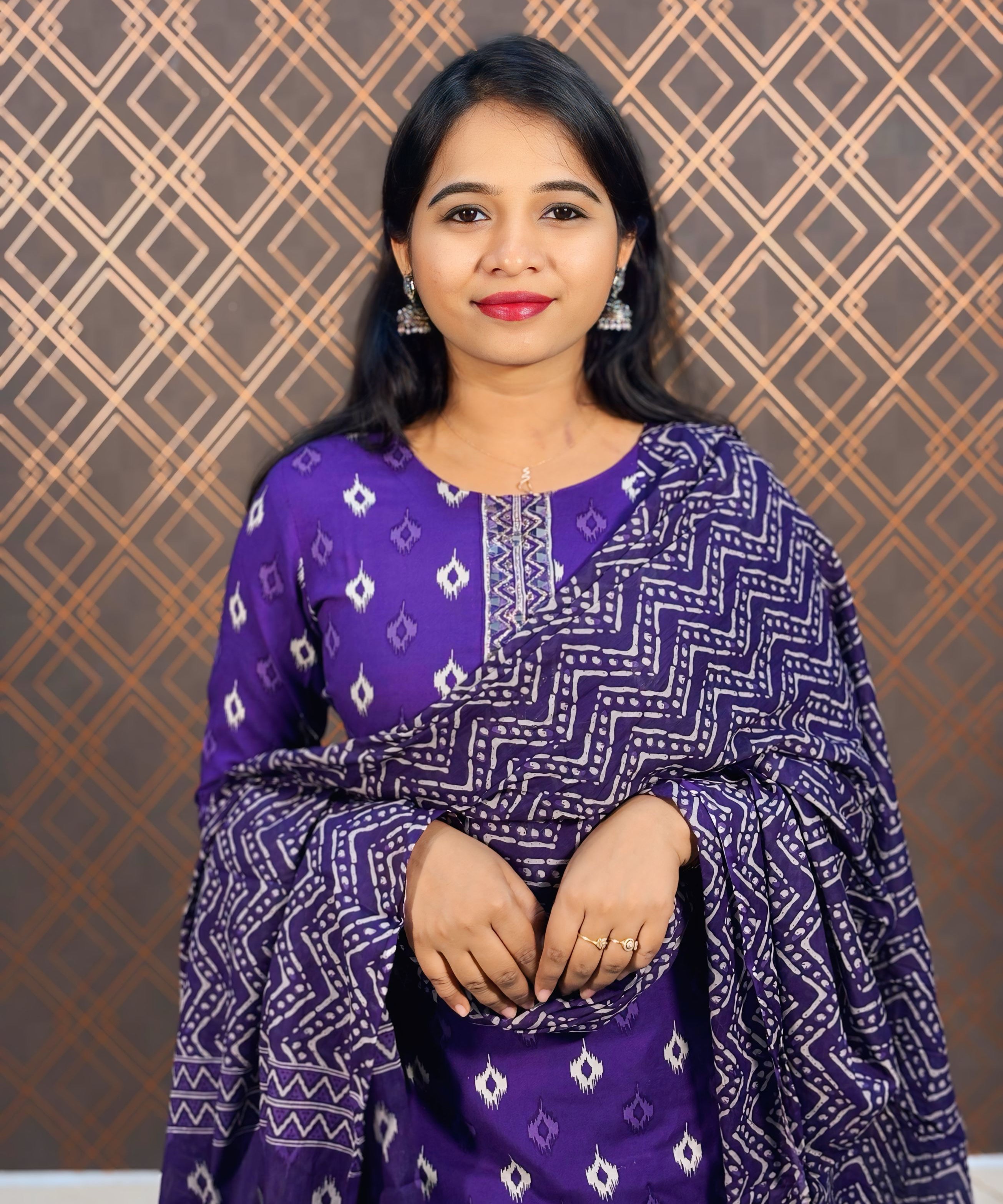 Purple Color Premium Cotton Salwar Set / ESS309