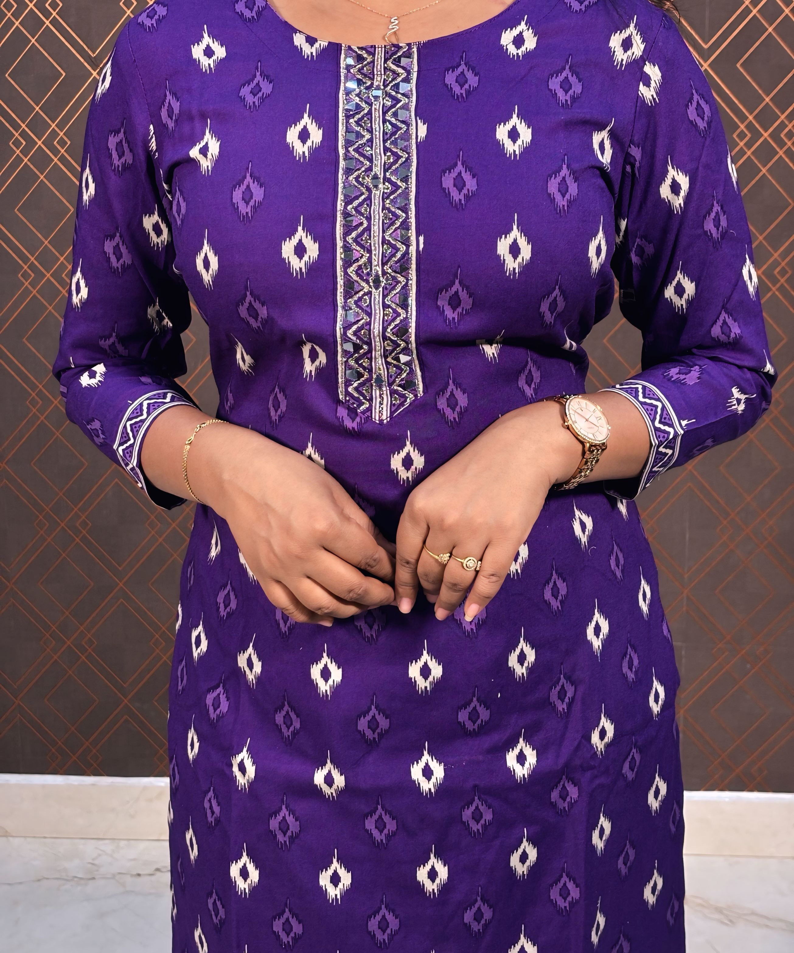Purple Color Premium Cotton Salwar Set / ESS309