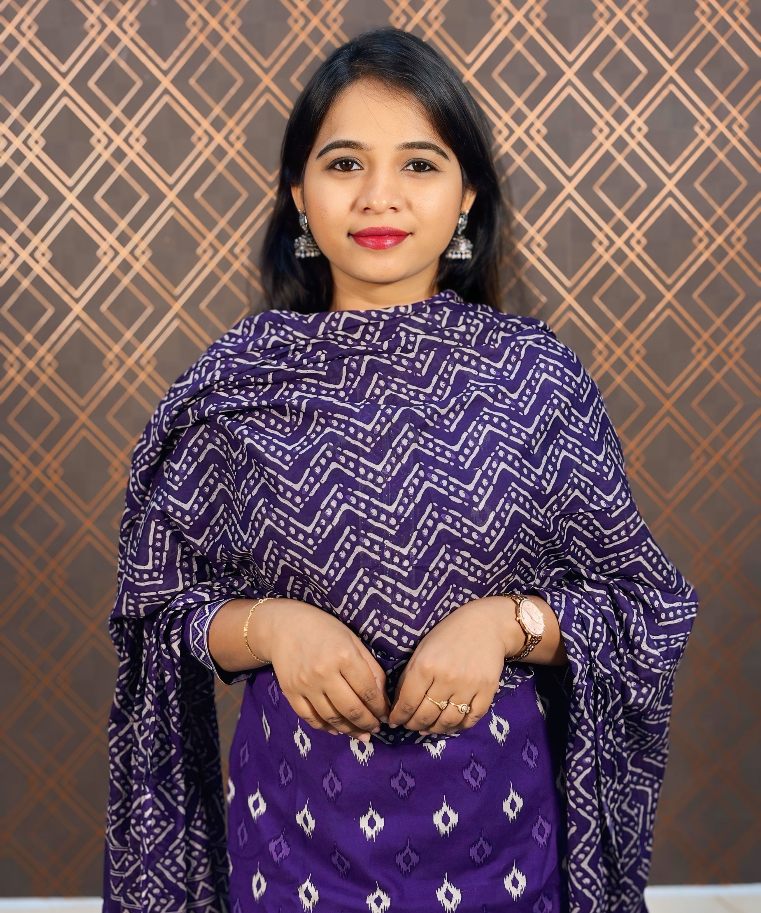 Purple Color Premium Cotton Salwar Set / ESS309