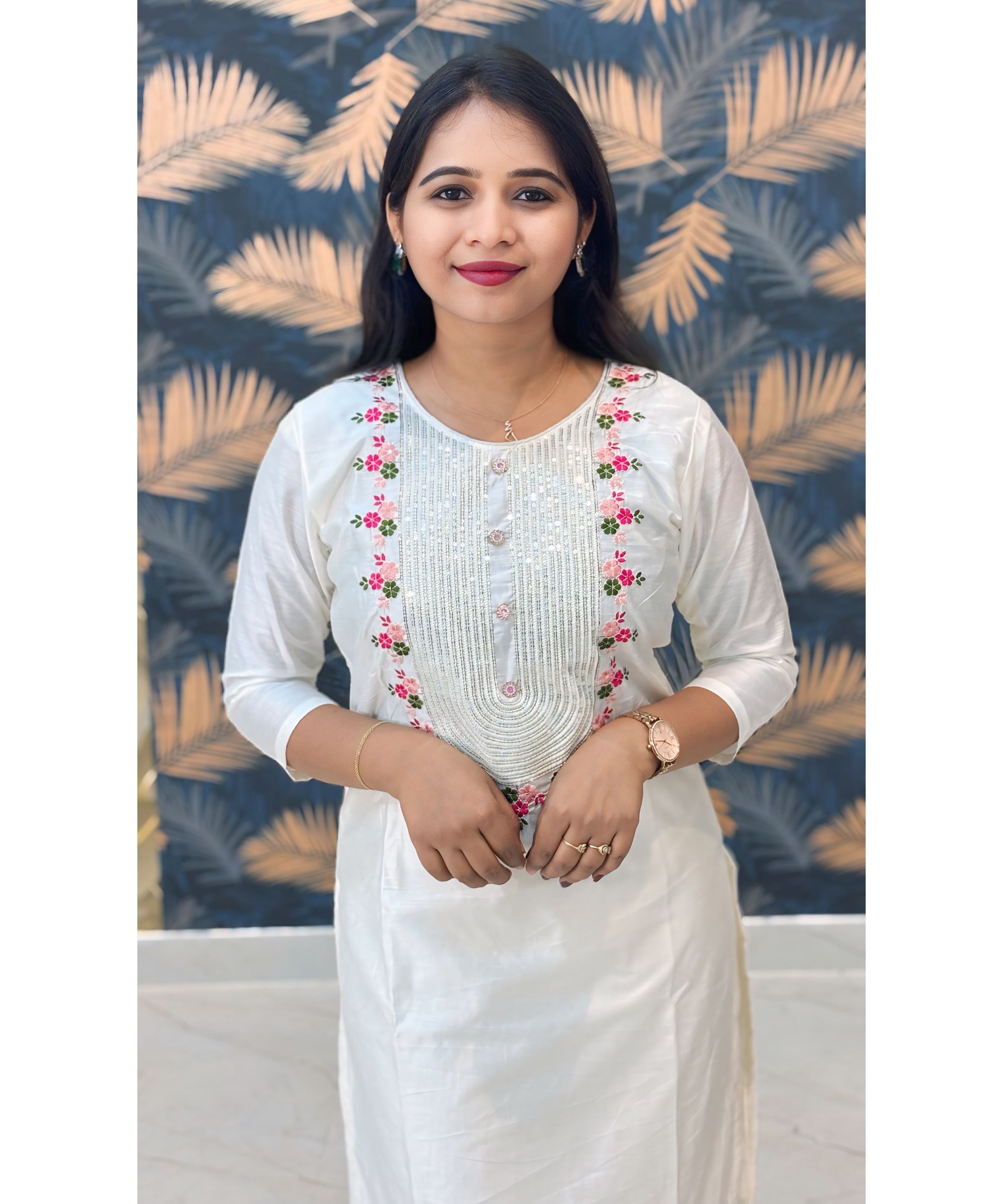 White Color Ethnic Salwar Set with Organza Dupatta / ESS294