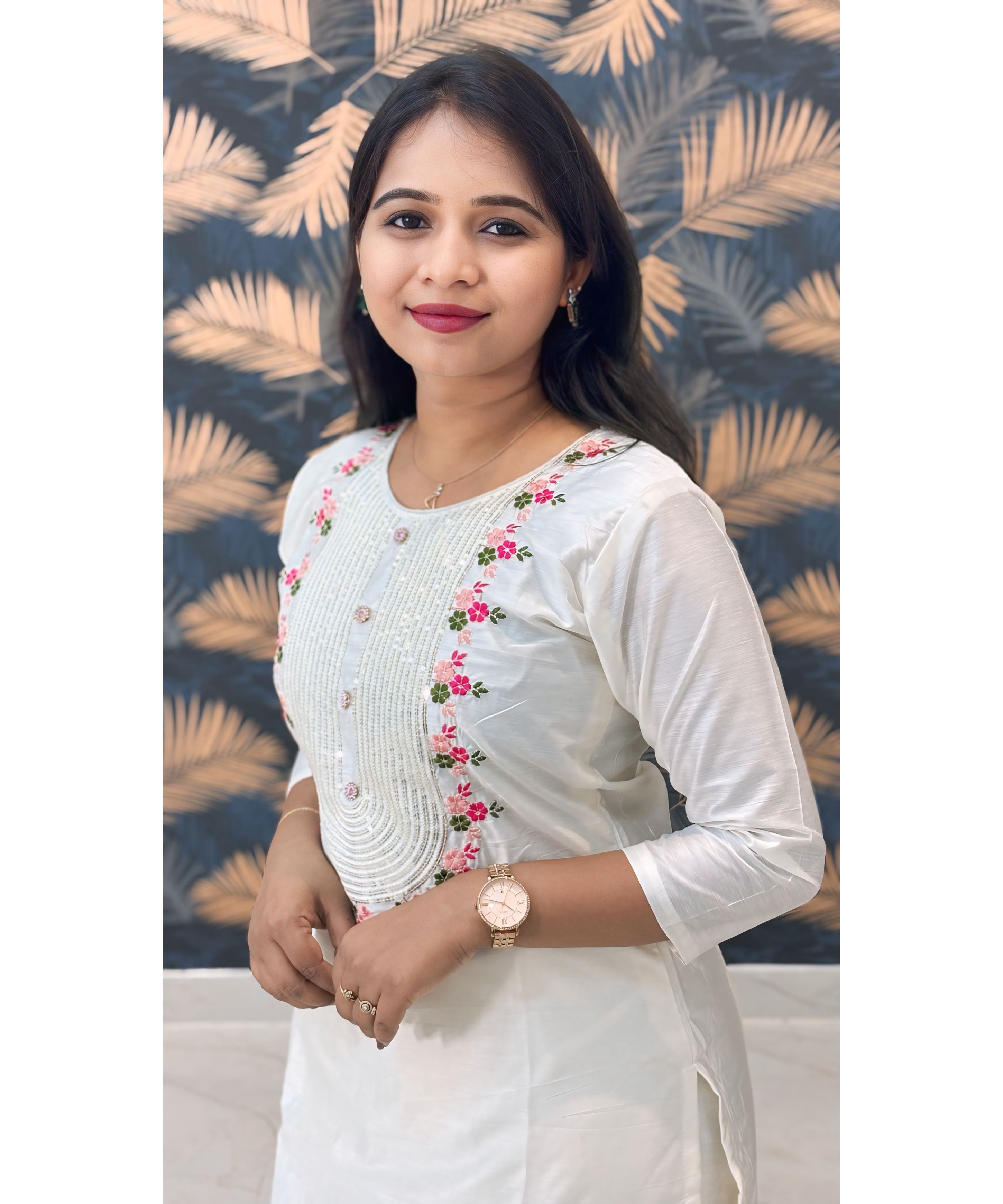 White Color Ethnic Salwar Set with Organza Dupatta / ESS294