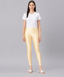 Branded Shimmer Lite Gold Slim Fit Ankle Length Leggings / LSS115