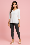 Grey Color Premium 4 way Lycra Women Leggings (Ankle Length) / LG001