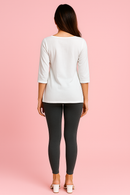 Grey Color Premium 4 way Lycra Women Leggings (Ankle Length) / LG001