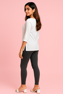 Grey Color Premium 4 way Lycra Women Leggings (Ankle Length) / LG001