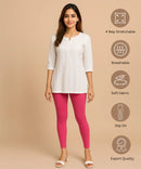 Pink Color Premium 4 way Lycra Women Leggings (Ankle Length) / LG001