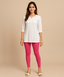 Pink Color Premium 4 way Lycra Women Leggings (Ankle Length) / LG001