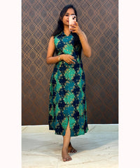 Blue Green Aline Western Kurti / NSS191