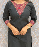 Black Color Premium Cotton with Ajrakh Print Coord Set with Pockets / ESS418