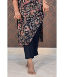 Black Floral 3 Piece Salwar Set / ESS107