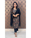 Black Floral 3 Piece Salwar Set / ESS107