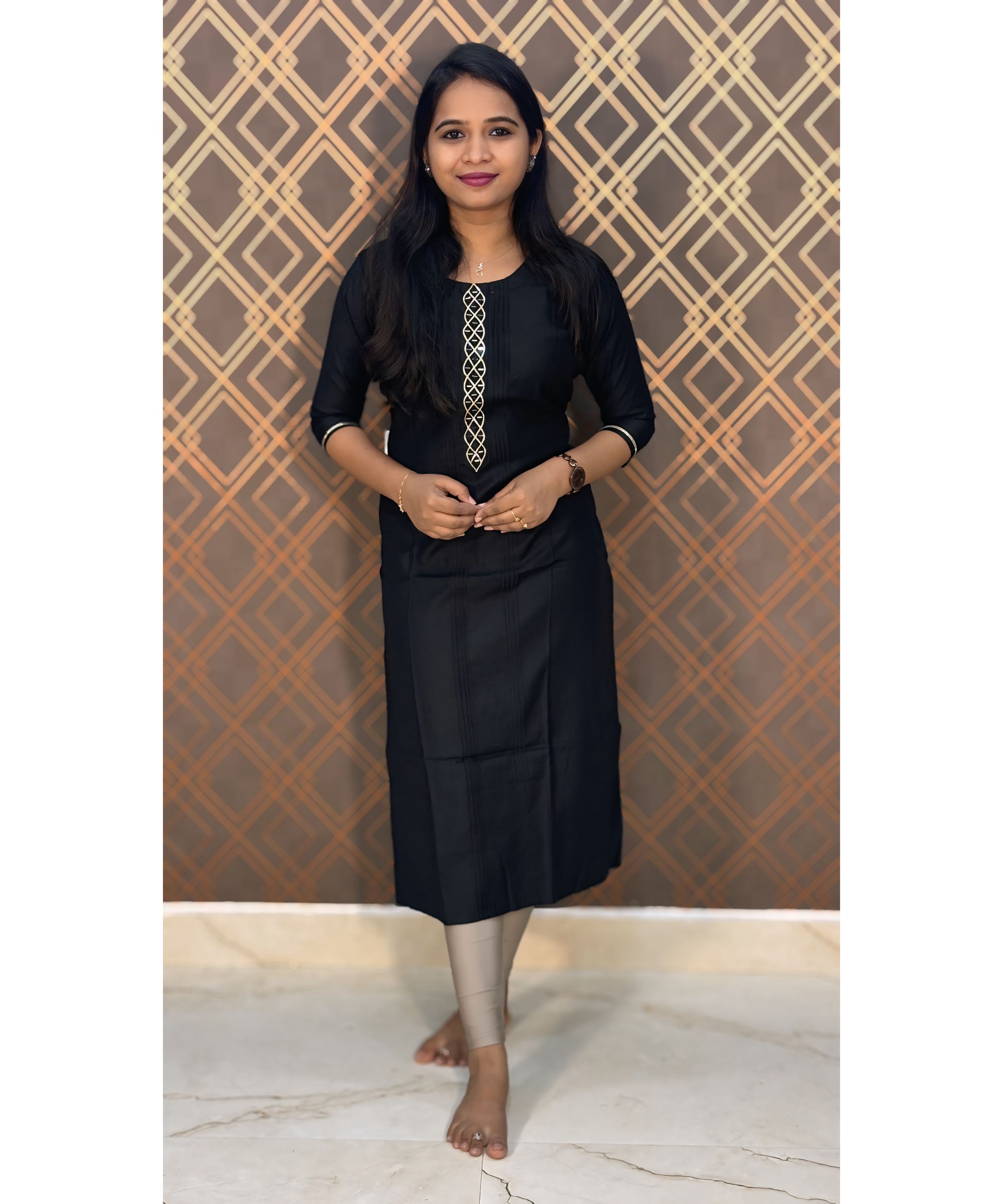 Black Straight Cut Kurti / ESS194