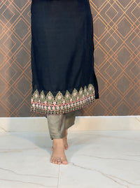 Black and Grey Salwar Set / ESS122