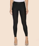 Branded Shimmer Black Slim Fit Ankle Length Leggings / LSS115