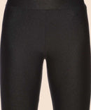 Branded Shimmer Black Slim Fit Ankle Length Leggings / LSS115