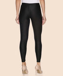 Branded Shimmer Black Slim Fit Ankle Length Leggings / LSS115