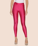 Branded Shimmer Dark Pink Slim Fit Ankle Length Leggings / LSS115