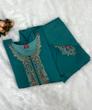 Green Ethnic Kurti with Embroidery / ESS231