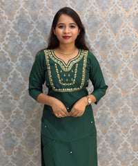 Green Color Designer Ethnic Salwar Set / ESS402