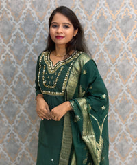 Green Color Designer Ethnic Salwar Set / ESS402