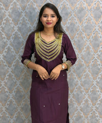 Purple and Green Color Designer Ethnic Salwar Set / ESS402
