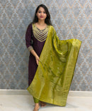 Purple and Green Color Designer Ethnic Salwar Set / ESS402