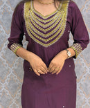 Purple and Green Color Designer Ethnic Salwar Set / ESS402