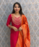 Pink and Orange Color Designer Ethnic Salwar Set / ESS402