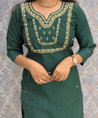 Green Color Designer Ethnic Salwar Set / ESS402